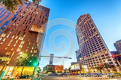 NEW ORLEANS - JANUARY 20, 2016: City streets on the evening. New Editorial Stock Photo