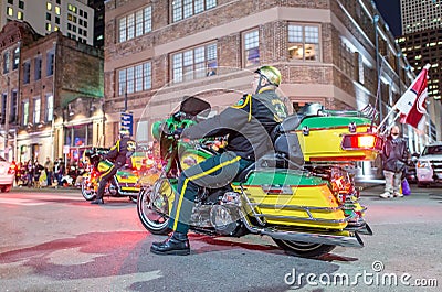 NEW ORLEANS - JANUARY 21, 2016: Harley Davidson drivers in city Editorial Stock Photo