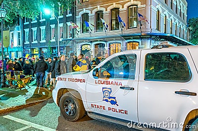 NEW ORLEANS - JANUARY 21, 2016: A police car in the French Quart Editorial Stock Photo