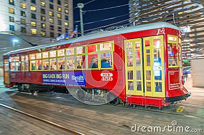 NEW ORLEANS - JANUARY 21, 2016: Street car in canal Street. It i Editorial Stock Photo