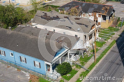 Collapsed House Following Hurricane Ida Editorial Stock Photo