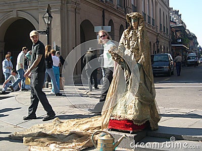 New Orleans Louisiana Street Performer Editorial Stock Photo