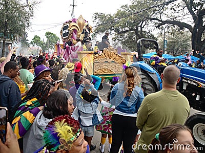 Mari Gras Zulu parade in New Orleans Editorial Stock Photo