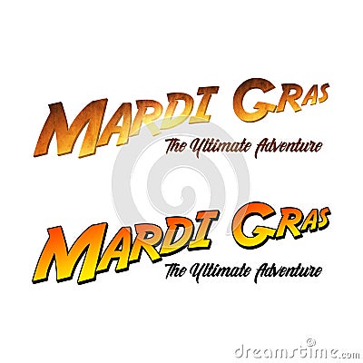 New Orleans Mardi Gras Design & Typography Stock Photo