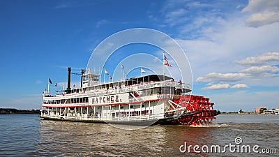 New Orleans Steamboat NATCHEZ, Mississippi River Editorial Stock Photo