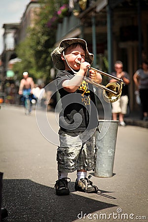 New Orleans - Street Musician Editorial Stock Photo
