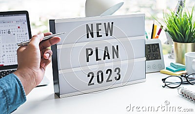 New plan 2023.business idea Stock Photo