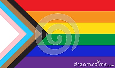 New pride flag LGBTQ background Vector Illustration