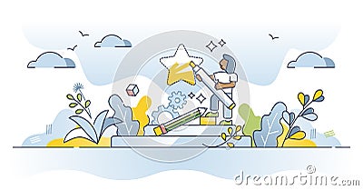 New product development and innovation improvement process outline concept Vector Illustration