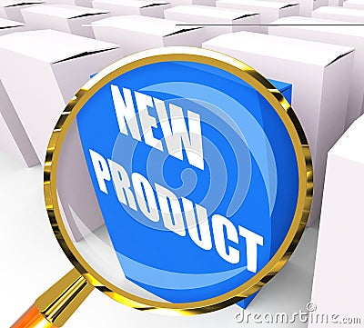 New Product Packet Indicates Newness and Advertisement Stock Photo