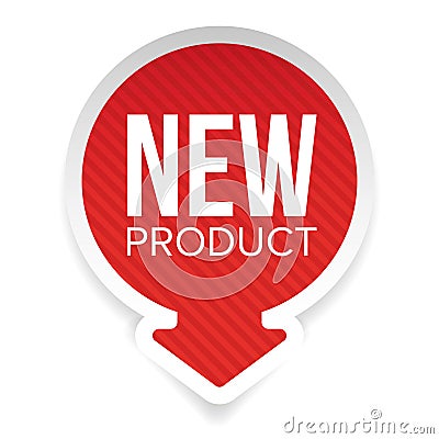 New Product round label Vector Illustration