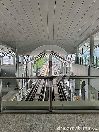 new public transportation place new experience in jakarta Editorial Stock Photo