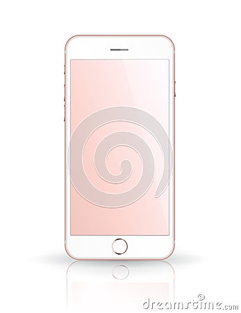 New realistic mobile phone smartphone iphon style mockup Vector Illustration