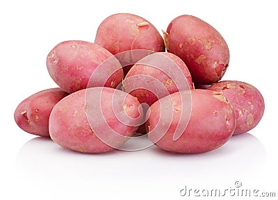 New red potato isolated on white background Stock Photo