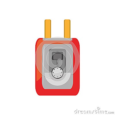 new red toaster bread appliance Cartoon Illustration