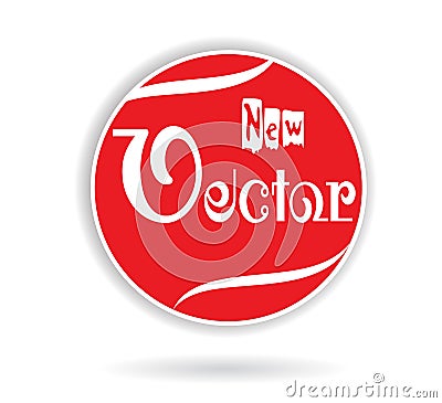 New red vector name logo Vector Illustration