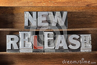 New release tray Stock Photo