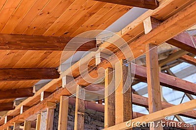 Residential construction house framing Stock Photo
