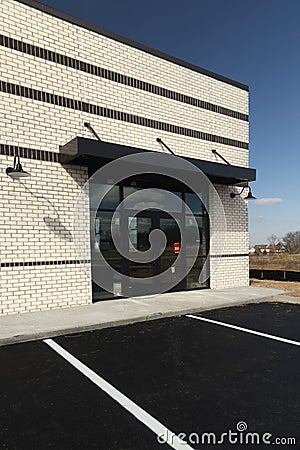 New Retail Storefront Under Construction Stock Photo