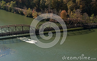 New River from Hawks Nest Overlook Stock Photo