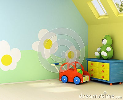 New room for a baby Stock Photo