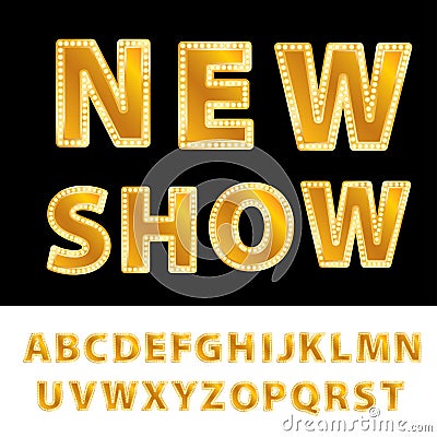 New show letters Vector Illustration