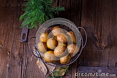 New small potatoes Stock Photo