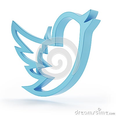 New Social network blue bird symbol Stock Photo