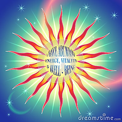 New starry affirmations Vector Illustration