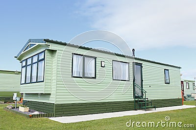 New static trailer home caravan Stock Photo