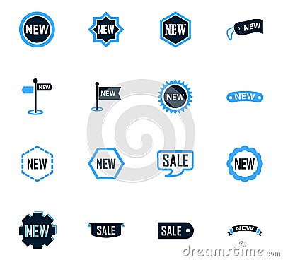 New stiker and label set icons Stock Photo