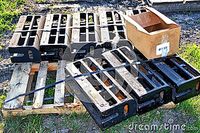 New street/road drains Stock Photo