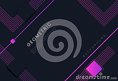 Vector astract design with different geometric, 3d, linear and stipple shapes. Abstract multicolored composition. Vector Illustration