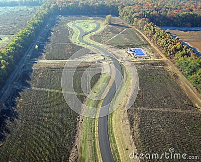 New subdivision - Aerial Stock Photo