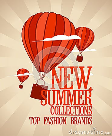 New summer collections design template Vector Illustration