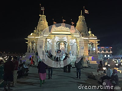 New swaminarayan temple, rustambag, surat Editorial Stock Photo