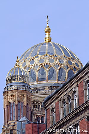 The new synagogue in Berlin Stock Photo