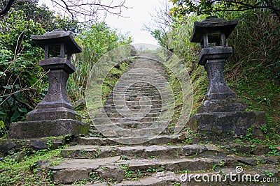 Jinguashi Shinto Shrine Ruins in Jinguashi, Ruifang, New Taipei City, Taiwan Stock Photo