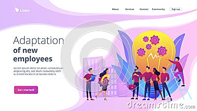 New team members concept landing page Vector Illustration