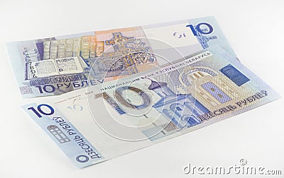 New ten Belarusian rubles Stock Photo