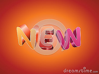 New, text sign Vector Illustration