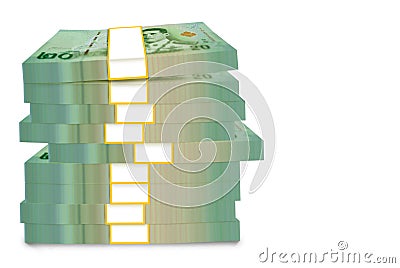 20 Bahts thailand. Stock Photo