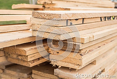 New Timber Material construction site Stock Photo