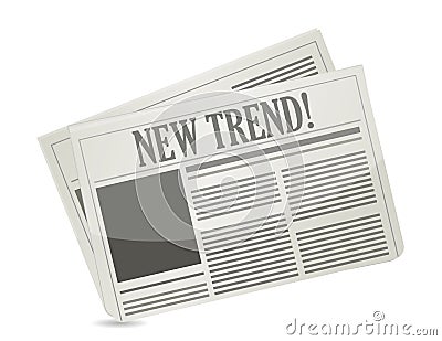 New Trend newspaper Cartoon Illustration