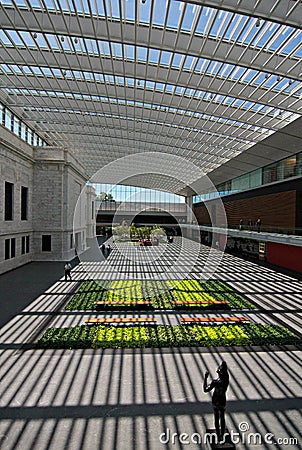 New Atrium in the Cleveland Museum of Art Editorial Stock Photo