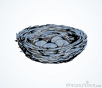 Nest. Vector drawing Vector Illustration