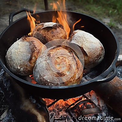 A Creative Take on a Traditional Australian Bread Stock Photo