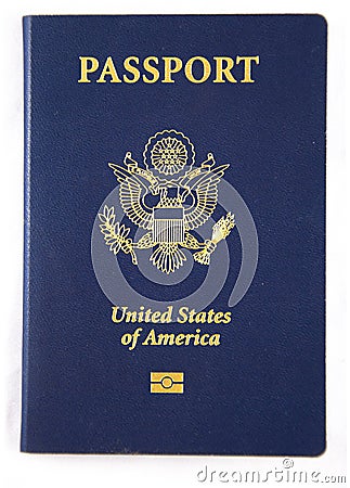 New USA Passport Book Stock Photo