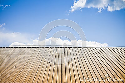 New ventilated copper roof - image with copy space Stock Photo