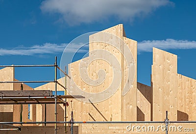 The construction of a new house Stock Photo